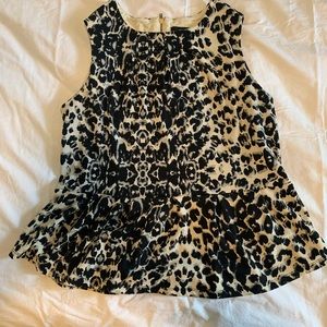 Target sleeveless leopard peplum top XXL